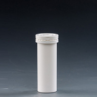 84mm height empty white plastic vitamin medicine packaging effervescent tablet tubes with desiccant