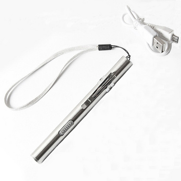 USB Pen Medical Flashlight Stainless Steel Medical Electric Torch