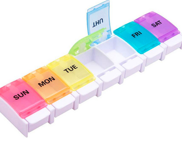 Month Pill Cases Pill Box Dust-Proof Box Supplements 7 Colors Lids Pill Hold