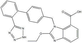 2-Ethoxy-3-[[4-[2-(1H-tetrazol-5-yl)phenyl]phenyl]methyl]-3H- benzoimidazole-4-carboxylic acid (Cand