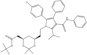 tert-Butyl(4R,6R)-2-[[[6-(2-4-fluorophenyl)-5-isopropyl-3- phenyl-4-(phenylcarbamoyl)pyrrol-1-yl]eth