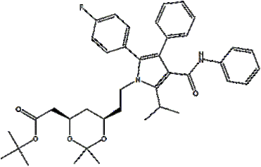 tert-Butyl(4R,6R)-2-[[[6-(2-4-fluorophenyl)-5-isopropyl-3- phenyl-4-(phenylcarbamoyl)pyrrol-1-yl]eth