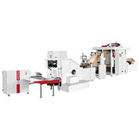 RZFD-330 roll feeding square bottom paper bag machine with2/4colors printing machine