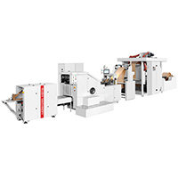 RZFD-190 roll feeding square bottom paper bag machine with2/4colors printing machine