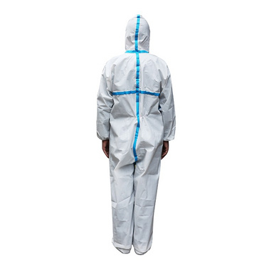 Full body protection chemical disposable nonwoven protective suit clothing