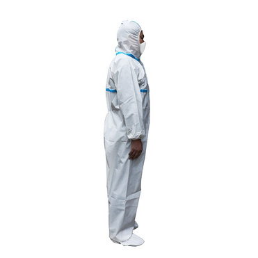 Full body protection chemical disposable nonwoven protective suit clothing