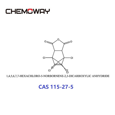 Chlorendic anhydride(115-27-5)1,4,5,6,7,7-HEXACHLORO-5-NORBORNENE-2,3-DICARBOXYLIC ANHYDRIDE