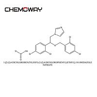 miconazole nitrate（ 22832-87-7）1-[2-(2,4-DICHLOROBENZYLOXY)-2-(2,4-DICHLOROPHENYL)ETHYL]-1H-IMIDAZOL
