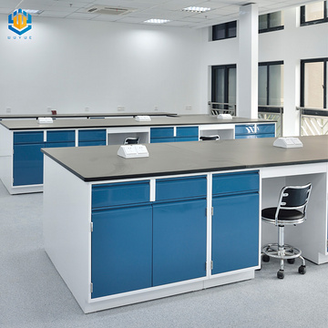 Laboratory furniture metal steel island bench  
