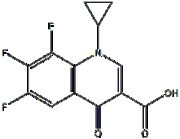 Trifluoroquinolone carboxylic acid