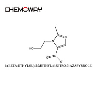 metronidazole（443-48-1）1-(BETA-ETHYLOL)-2-METHYL-5-NITRO-3-AZAPYRROLE
