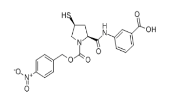 3-[[[(2S,4S)-4-Mercapto-1-(4-nitrobenzyloxy)carbonyl-2-pyrrolidinyl]carbonyl]amino]benzoic acid