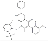 3-[(2R)-2-Amino-2-phenylethyl]-5-(2-fluoro-3-methoxyphenyl)-1-[[2-fluoro-6-(trifluoromethyl)phenyl]m