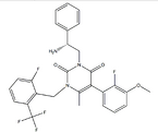 3-[(2R)-2-Amino-2-phenylethyl]-5-(2-fluoro-3-methoxyphenyl)-1-[[2-fluoro-6-(trifluoromethyl)phenyl]m