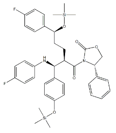 3-[(2R,5S)-5-(4-fluorophenyl)-2-{(S)-[4-fluorophenyl]Amino}[4-(trimethylsily)-oxy]pentyl]methyl-1-2o