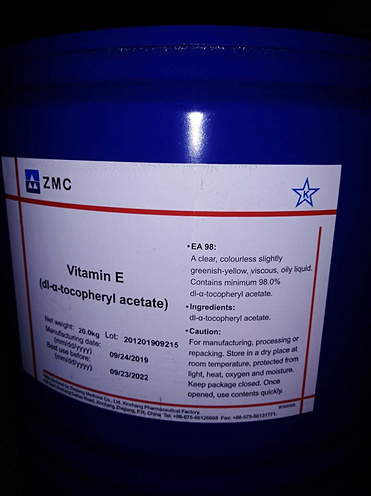 Vitamin E 98% Oil/ Dl-alpha-tocopheryl Acetate 98% Oil