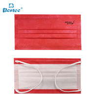 Red Disposable Medical Mask with Logo