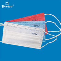 Red Disposable Medical Mask with Logo