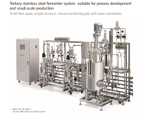 tertiary stainless steel fermenter system suitable for process development and small -scale producti