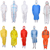 isolation gown and protective clothing