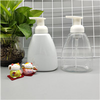 500ml hand soap porcelain white foam pump bottle Foam pump bottle flat bottle shampoo bath bottle