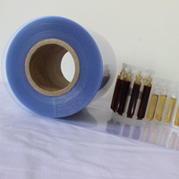 For oral liquid packaging transparent PVC/PE film