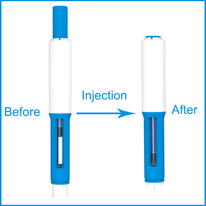 Disposable Auto injector with 1ml PFS for Adrenaline Shanghai Umitai