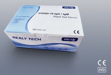 Covid 2019 IgG/IgM Rapid Test Device for 25tests