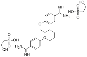 2-hydroxyethanesulphonic acid, compound with 4,4'-[hexane-1,6-diylbis(oxy)]bis[benzenecarboxamidine]