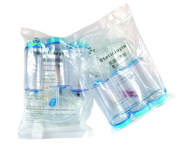 Sterility testing  pump disposable bottles