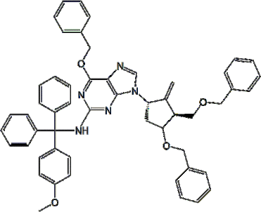 6-(Benzyloxy)-9-((1S,3S)-4-(benzyloxy)-3-((benzyloxy)methyl)-2-methylenecyclopentyl)-N-((4-methoxyph