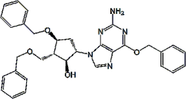 (1S,2S,3S,5S)-5-(2-Amino-6-(benzyloxy)-9H-purin-9-yl)-3-(benzyloxy)-2-(benzyloxymethyl)cyclopentanol