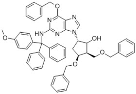 (1S,2S,3S,5S)-3-(benzyloxy)-5-(6-(benzyloxy)-2-(((4-methoxyphenyl)diphenylmethyl)amino)-9H-purin-9-y