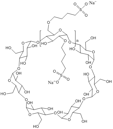 182410-00-0 Injection grade sulfobutyl ether beta cyclodextrin sodium SBECD