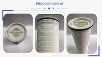 High flow pleated filter cartridge
