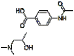 4 - acetamidobenzoicacid compoundwith1 - (dimethylamino) propan - 2 - ol (1:1)