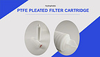 Hydrophobic PTFE pleated filter cartridge