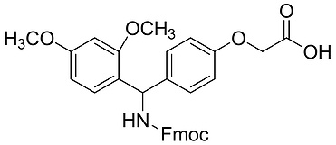 4 - [(2, 4 - dimethoxy phenyl) (FMOC - amino) methyl] benzene acetic acid oxygen