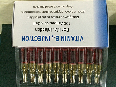 Vitamin B12 injection, 1mg/2ml