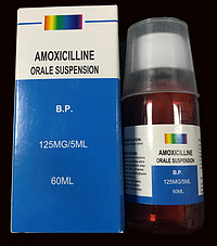 Amoxicillin suspension, 125mg-5ml/60ml