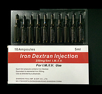 Iron dextran injection, 250mg/5ml