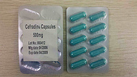 Cefradine capsules, 500mg