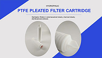 Hydrophilic PTFE pleated filter cartridge