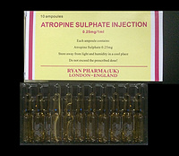 Atropine injection, 0.25mg/1ml