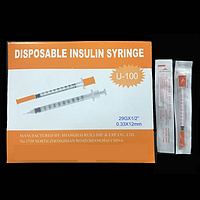 Disposable insulin syringe