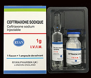 Ceftriaxone sodium for injection+WFI, 1g+10ml