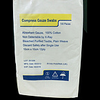 Compress gauze swabs