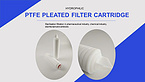 Hydrophilic PTFE pleated filter cartridge