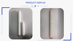 Glass fiber pleated filter cartridge