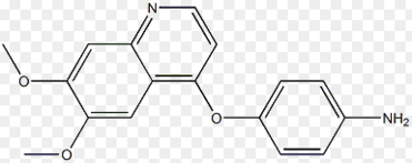 4 - [(6, 7 - dimethoxy quinoline - 4 - base) oxygen radicals] aniline